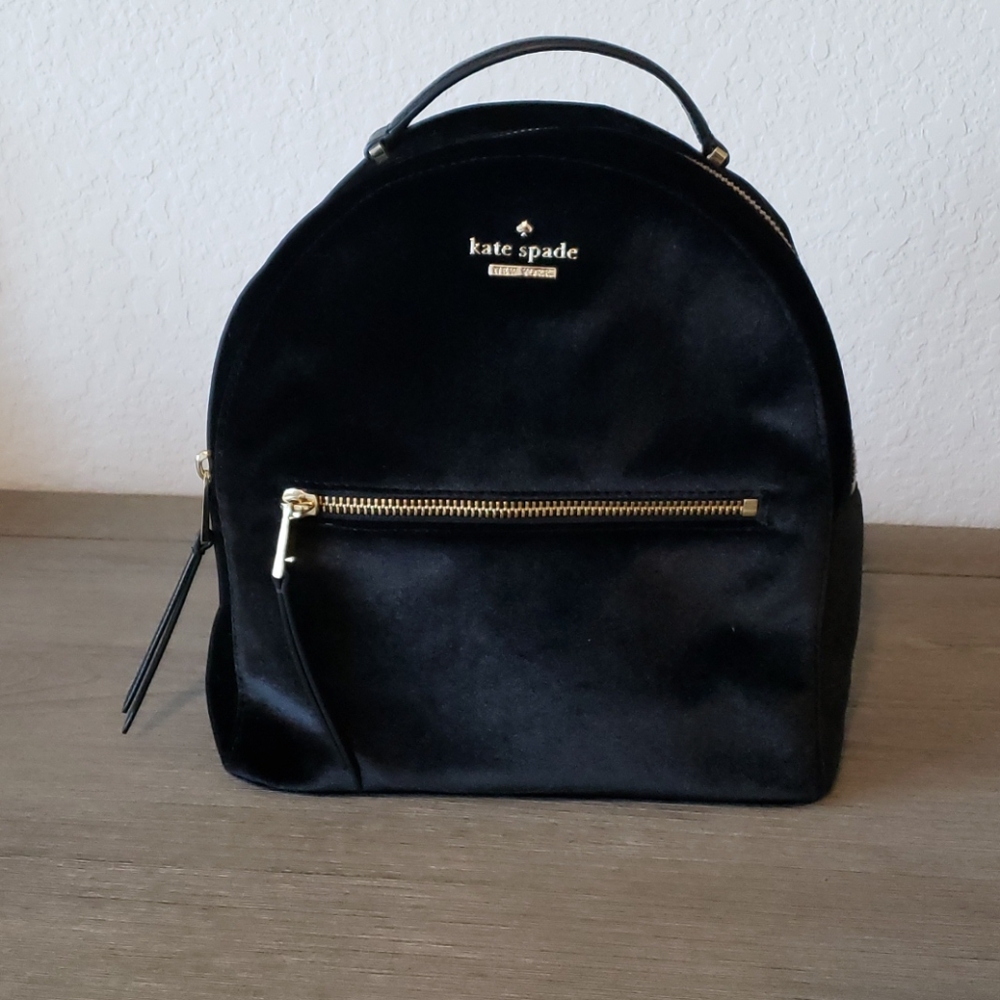 Black Velvet Kate Spade Backpack